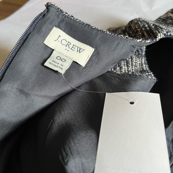 NWT J.Crew size 00 Tweed fringe sheath dress - Picture 6 of 11